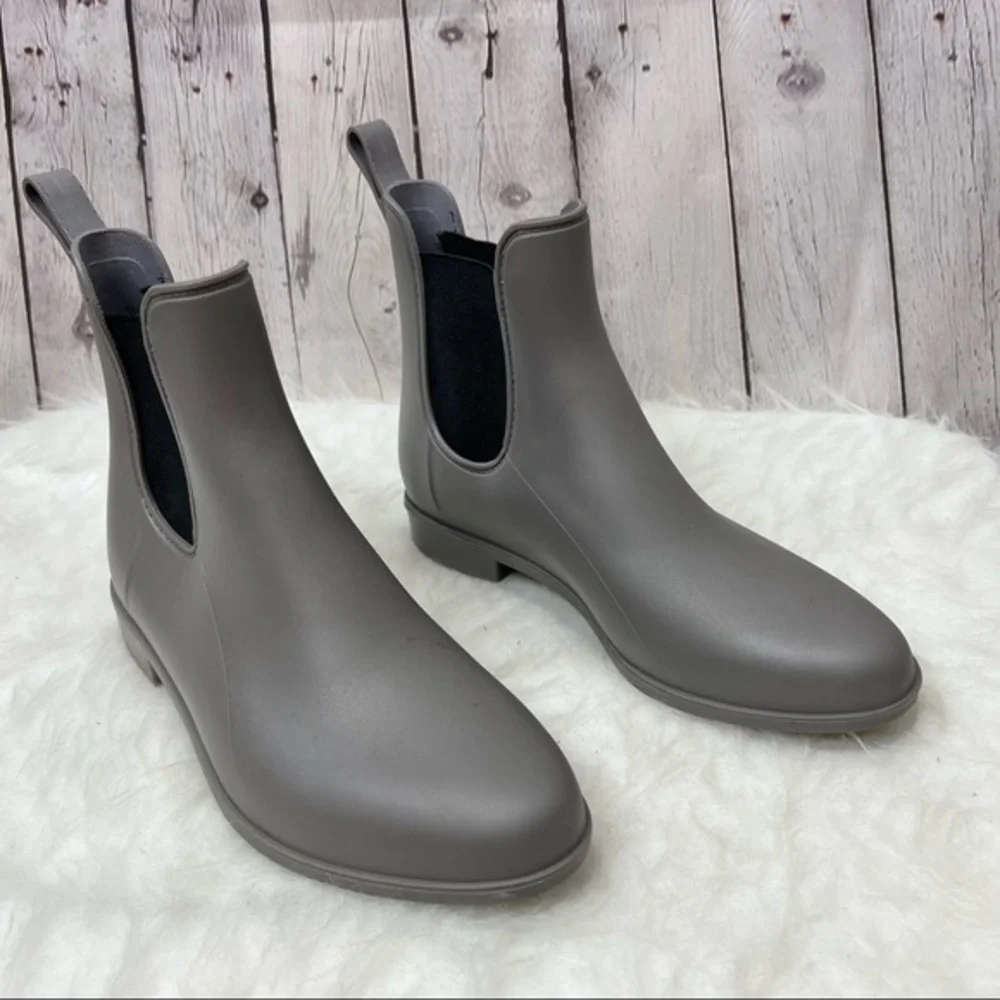 Capelli Chelsea Rain Boots Grey Waterproof Rubber Chelsea 9